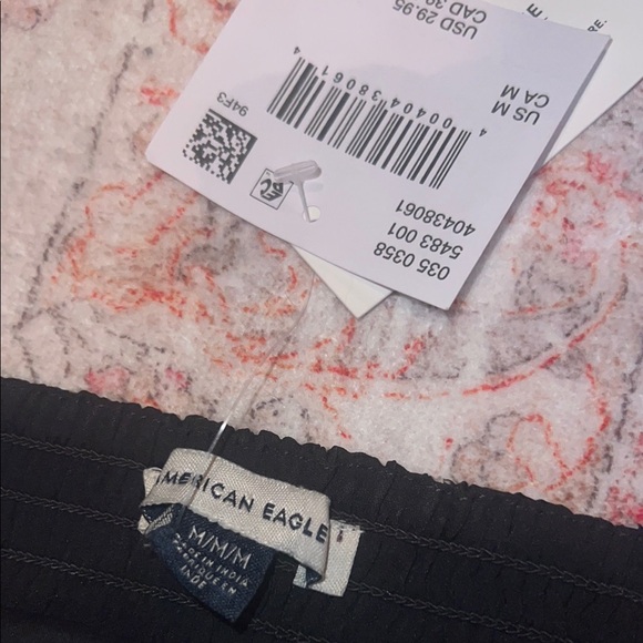 NWT American Eagle Black and White Heart Pattern Two Piece Set - Picture 4 of 7